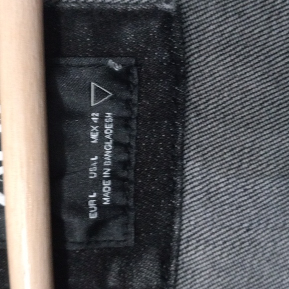 ZARA Black Denim Jacket Black Ligh Wash Size L - Picture 8 of 16